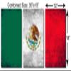 36 x 18 TOTAL - Mexico Flag Silver Grunge - Metal Print wall art. 3 Panel split, Triptych. HD aluminum multi panel view 3