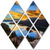 102 x 68 TOTAL - Emerald Bay, Lake Tahoe, CA Metal Print wall art. 7 Panel Butterfly split, HD aluminum view 1