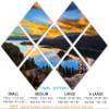 102 x 68 TOTAL - Emerald Bay, Lake Tahoe, CA Metal Print wall art. 7 Panel Butterfly split, HD aluminum view 2