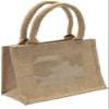 6 Pack Stylish Reusable Jute Burlap Tote Bags Large Medium Small Bag for Gifts Decorating Events Beach Shopping Wedding More (TJ907 (10" x 8" x 5")) view 4