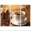 60 x 30 TOTAL - Coffee & Cup Metal Print Wall Art 3 Panel Split Coffee Shop Decor, cafe Wall Art Print view 2