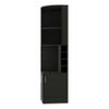 Corner Bar Cabinet Eight Wine Cubbies Glass Rack Double Door Black Modern Contemporary MDF Includes Hardware view 4