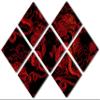 102 x 68 TOTAL - Chinese red Dragons Metal Print Wall Art 7 Panel Butterfly Split Chinese decor Asian wall art print view 1