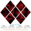 102 x 68 TOTAL - Chinese red Dragons Metal Print Wall Art 7 Panel Butterfly Split Chinese decor Asian wall art print view 2