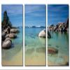 60 x 30 TOTAL - Sand Harbor, Lake Tahoe, CA Metal Print wall art. 3 Panel split, Triptych HD aluminum multi panel view 2