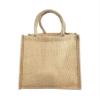 6 Pack Stylish Reusable Jute Burlap Tote Bags Large Medium Small Bag for Gifts Decorating Events Beach Shopping Wedding More (TJ888 (12" x 12" x 7.75")) view 1