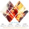 102 x 68 TOTAL - Dynamic Abstract Strokes Metal Print Wall Art. Fractal pattern abstract HD aluminum 7 panel Split view 2