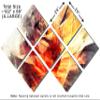 102 x 68 TOTAL - Dynamic Abstract Strokes Metal Print Wall Art. Fractal pattern abstract HD aluminum 7 panel Split view 3