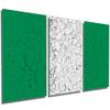 72 x 36 TOTAL - Nigeria Flag cracked effect - Metal Print wall art. 3 Panel split, Triptych. HD aluminum multi panel view 1