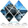 102 x 68 TOTAL - Bonsai Rock Metal Print Wall Art at Lake Tahoe blue sky 7 Panel Butterfly Split Landscape Scenery view 2