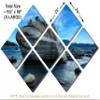 102 x 68 TOTAL - Bonsai Rock Metal Print Wall Art at Lake Tahoe blue sky 7 Panel Butterfly Split Landscape Scenery view 3
