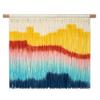 AURTEM Dip Dyed Yarn Bohemian Macrame Wall Hanging Tapestry - Muti Color, 23.5Lx19.7H Rod 27.6 view 1