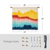 AURTEM Dip Dyed Yarn Bohemian Macrame Wall Hanging Tapestry - Muti Color, 23.5Lx19.7H Rod 27.6 view 4