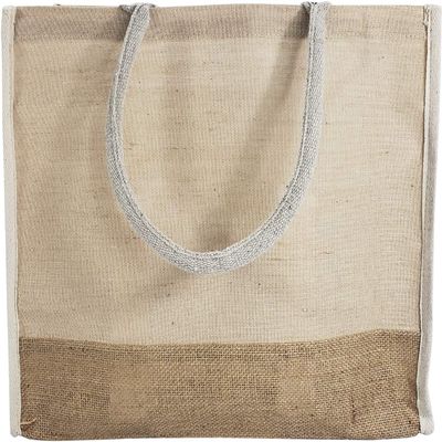 6 Pack Stylish Reusable Jute Burlap Tote Bags Large Medium Small Bag for Gifts Decorating Events Beach Shopping Wedding More (TJ913 (15.5" x 13.75" x 6"))
