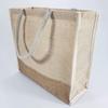 6 Pack Stylish Reusable Jute Burlap Tote Bags Large Medium Small Bag for Gifts Decorating Events Beach Shopping Wedding More (TJ913 (15.5" x 13.75" x 6")) view 3