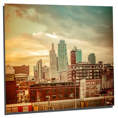 30 x 20 - Kansas city MO skyline Metal Print wall art. HD aluminum art