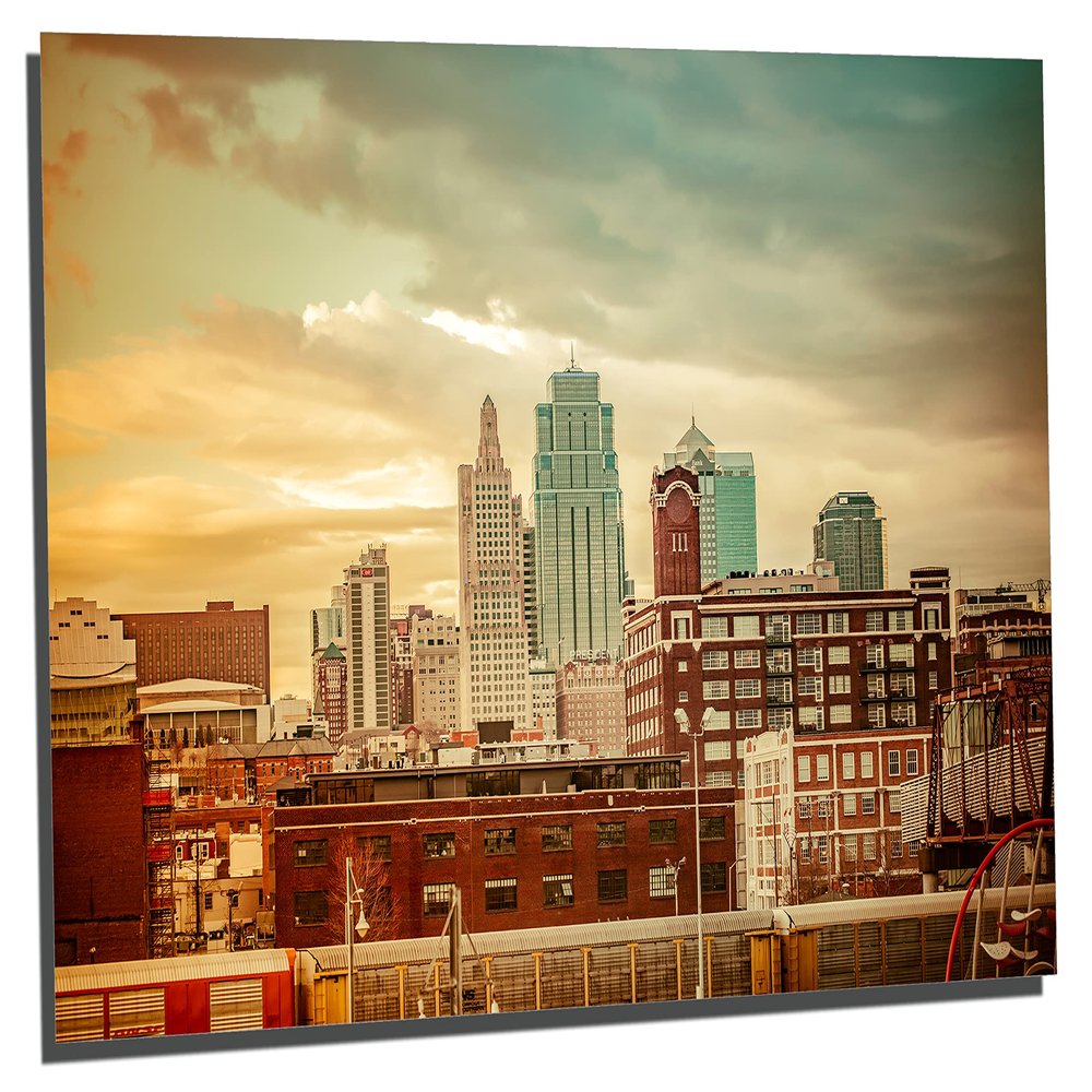 30 x 20 - Kansas city MO skyline Metal Print wall art. HD aluminum art