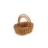 Set of 3 Oval stained willow baskets with braided handle view 2