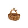 Set of 3 Oval stained willow baskets with braided handle view 3