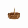 Set of 3 Oval stained willow baskets with braided handle view 4