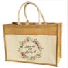 6 Pack Stylish Reusable Jute Burlap Tote Bags Large Medium Small Bag for Gifts Decorating Events Beach Shopping Wedding More (TJ314 (18" x 14" x 6")) view 3
