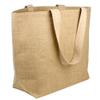 6 Pack Stylish Reusable Jute Burlap Tote Bags Large Medium Small Bag for Gifts Decorating Events Beach Shopping Wedding More (TJ896 (22" x 16" x 6")) view 1