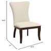 Dining Chair (Set of 2) Beige Brown Modern Contemporary Upholstered Cherry Finish Nailheads view 2