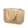 6 Pack Stylish Reusable Jute Burlap Tote Bags Large Medium Small Bag for Gifts Decorating Events Beach Shopping Wedding More (TJ894 (18" x 12" x 5")) view 1