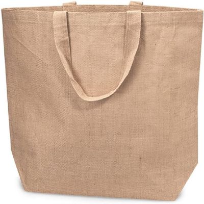 6 Pack Stylish Reusable Jute Burlap Tote Bags Large Medium Small Bag for Gifts Decorating Events Beach Shopping Wedding More (TJ899 (24" x 19" x 6"))