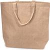 6 Pack Stylish Reusable Jute Burlap Tote Bags Large Medium Small Bag for Gifts Decorating Events Beach Shopping Wedding More (TJ899 (24" x 19" x 6")) view 1