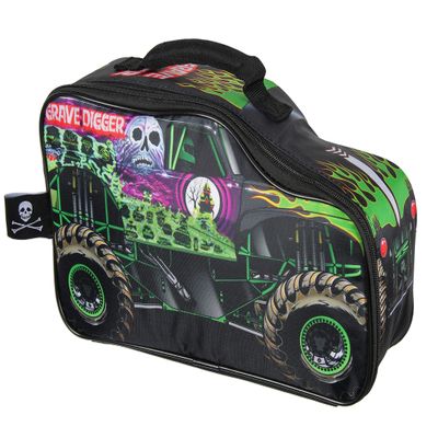 INTIMO Monster Jam Grave Digger Truck Shaped Insulated Big Large Work Lunch Box Bag 12"