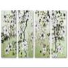 120 x 60 TOTAL - Green Floral Wall Art Canvas Print 4 Panel Split Flower Illustration Wall Art decor view 2