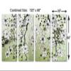 120 x 60 TOTAL - Green Floral Wall Art Canvas Print 4 Panel Split Flower Illustration Wall Art decor view 3