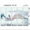 90 x 45 TOTAL - Abstract Landscape Wall Art Canvas Print light blue-silver 5 Panel Split Watercolor Art view 3