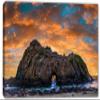 24 x 16 - Pfeiffer Beach Canvas Print Wall Art orange skies Big Sur, CA Keyhole Arch view 2