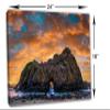 24 x 16 - Pfeiffer Beach Canvas Print Wall Art orange skies Big Sur, CA Keyhole Arch view 3