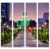 64 x 40 TOTAL - Montgomery Alabama Canvas Print Wall Art 4 Panel Split, Home wall decor, interior design view 2