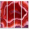 80 x 50 TOTAL - Agate Slice Wall Art Canvas Print pink red 4 Panel Split agate stone slice wall art print view 2