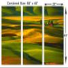 60 x 40 TOTAL - Palouse Wall Art Canvas Print 3 Panel Split Steptoe Butte State park, Washington farms view 3