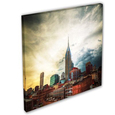 24 x 16 - Downtown Nashville Skyline Canvas Print Wall Art. Tennessee cityscape, USA