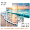 80 x 42 TOTAL - Sunrise over beach in Cancun Canvas Print. 5 Panel Z Cut Split Wall Art for room decor view 3