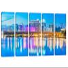 120 x 60 TOTAL - Orlando, Florida, USA Canvas Print Wall Art - 5 Panel - Wall Decor, interior design blue view 1