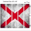 90 x 60 TOTAL - Alabama State Flag Grunge Canvas Print Wall Art - 5 Panel Split. Home decor Flag Art view 3