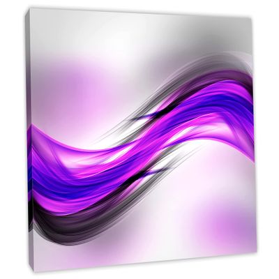 24 x 16 - Abstract Art Purple Magenta Wave Canvas Print Wall Art. Abstract Print, Abstract art