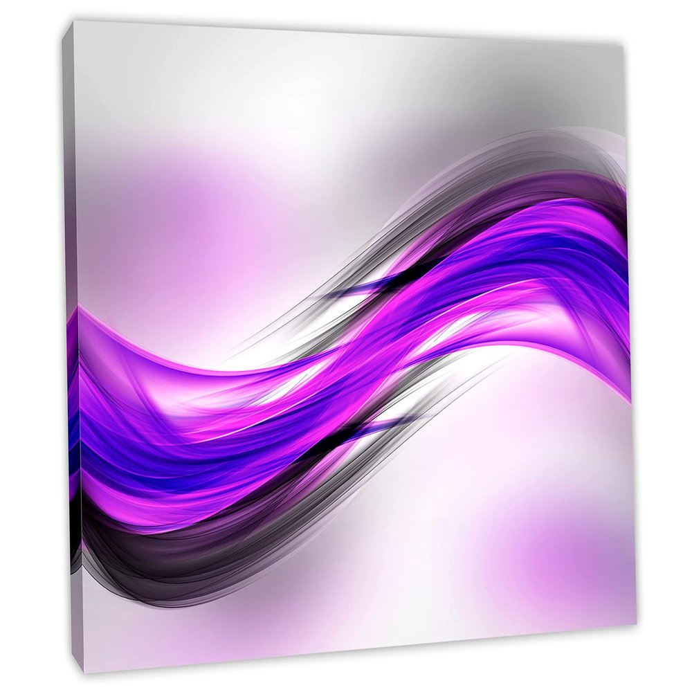 24 x 16 - Abstract Art Purple Magenta Wave Canvas Print Wall Art. Abstract Print, Abstract art