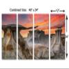 48 x 24 TOTAL - Bisti Badlands Wall Art Canvas Print Sunset 4 Panel Split New Mexico, De-Na-Zin Stone Wings Hoodos view 3