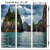 45 x 30 TOTAL - Kenai Fjords Canvas Print Wall Art 3 Panel Split Alaska, USA National Park landscape print view 3