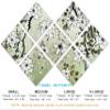 102 x 68 TOTAL - Green Floral Wall Art Canvas Print 7 Panel Butterfly Split Flower Illustration Wall Art decor view 2