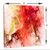 48 x 32 - Abstract Marble Wall Art Canvas Print fractal shapes Red Fractal Art, Abstract Print view 3