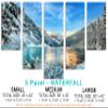 80 x 42 TOTAL - Banff National Park Canvas Print Wall Art blue skies 5 Panel Waterfall Split Lake Louise & Mountains view 2